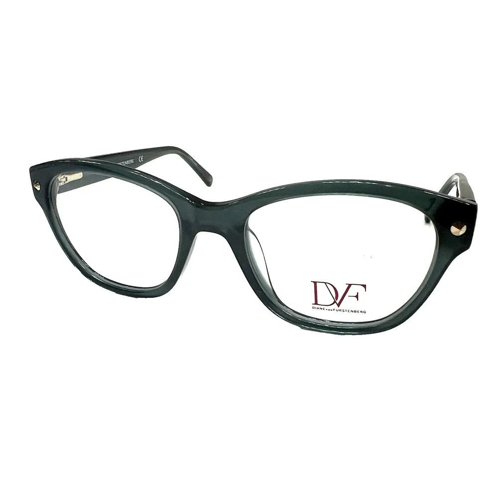 NEW Diane von Furstenberg DVF 5072 458 Glossy Green Eyeglasses Frames 50-19-135